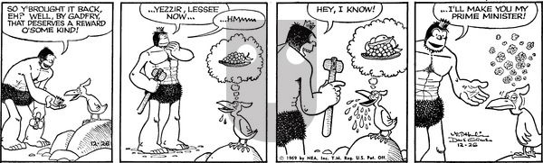 Alley Oop on Friday December 26, 1969 Comic Strip