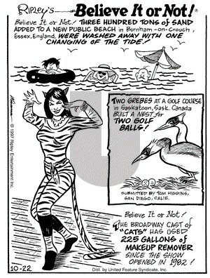Ripley's Believe It or Not on Wednesday October 22, 1997 Comic Strip