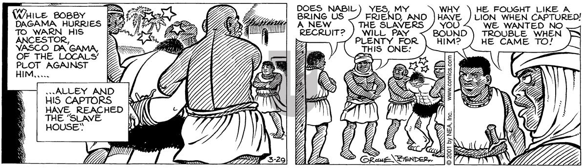 Alley Oop - Thursday March 29, 2001 Comic Strip