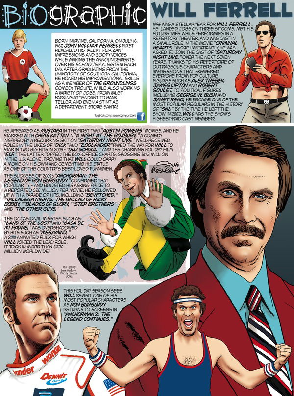 Biographic on Sunday December 1, 2013 Comic Strip