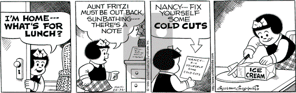 Nancy on Thursday July 25, 1996 Comic Strip