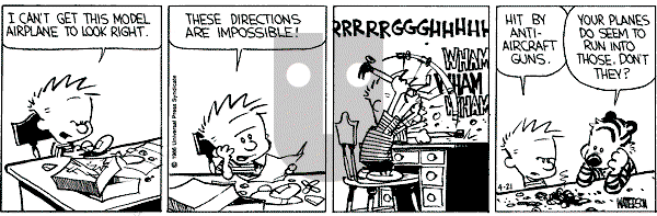 Calvin and Hobbes - Monday April 21, 1986 Comic Strip