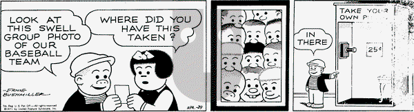 Nancy on Thursday April 29, 1971 Comic Strip