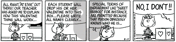 Peanuts on Wednesday February 11, 1981 Comic Strip