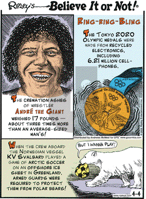 Ripley's Believe It or Not on Friday April 4, 2025 Comic Strip