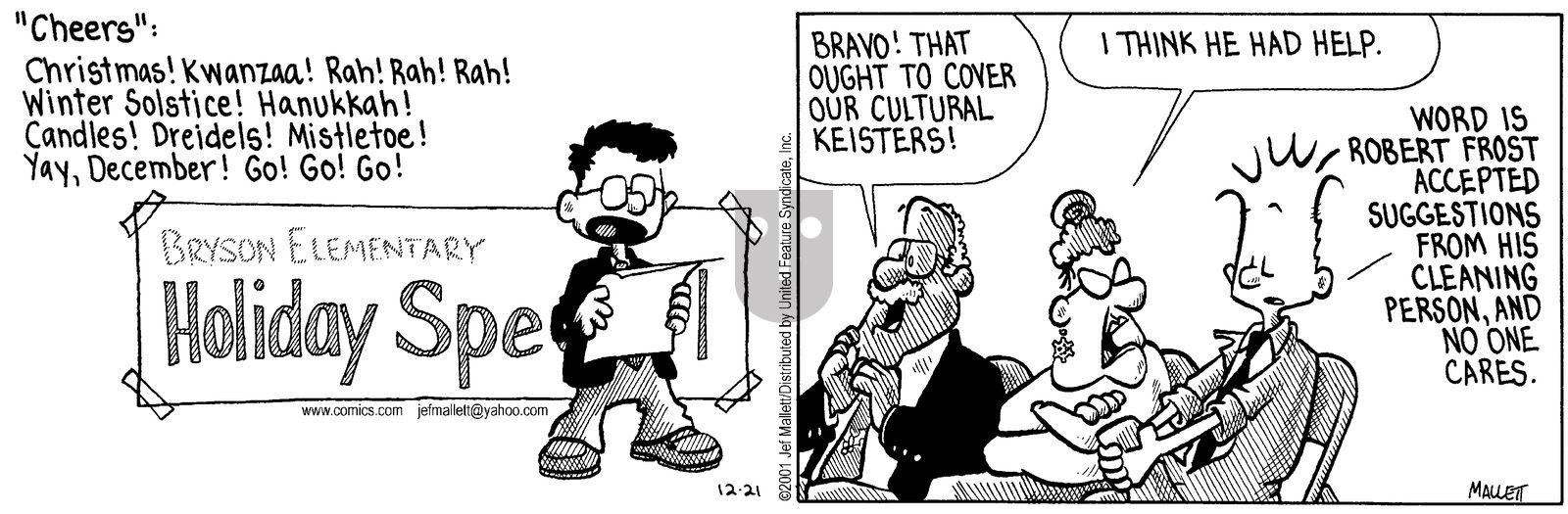 Frazz - Friday December 21, 2001 Comic Strip