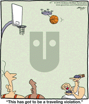 In the Bleachers on Monday April 1, 2019 Comic Strip
