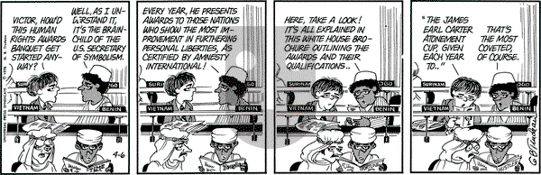 Doonesbury on Thursday April 6, 1978 Comic Strip