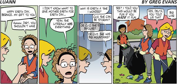 Luann on Sunday April 22, 2012 Comic Strip