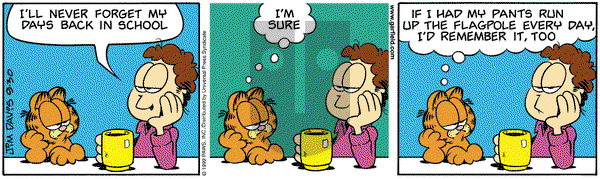 Garfield - Thursday September 30, 1999 Comic Strip