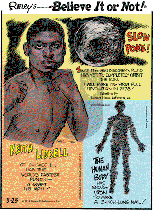 Ripley's Believe It or Not on Saturday May 23, 2015 Comic Strip