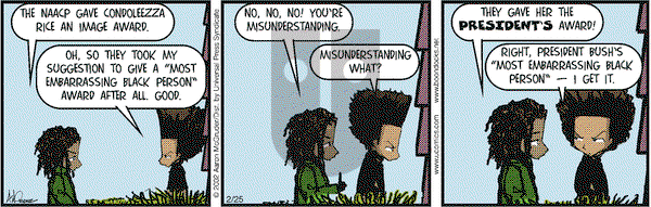 The Boondocks - Monday February 25, 2002 Comic Strip