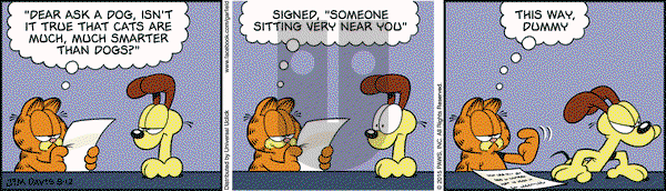 Garfield on Wednesday August 12, 2015 Comic Strip