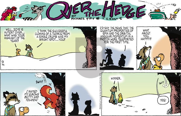 Over the Hedge on Sunday December 27, 2015 Comic Strip