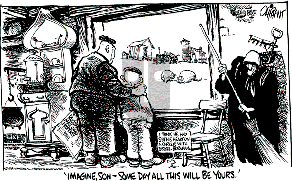 Pat Oliphant - Wednesday March 7, 1990 Comic Strip