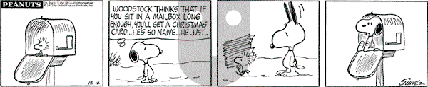 Peanuts - Saturday December 2, 1972 Comic Strip