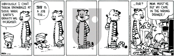 Calvin and Hobbes on Tuesday February 12, 1991 Comic Strip