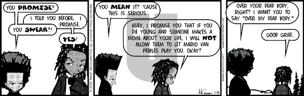The Boondocks - Tuesday January 8, 2002 Comic Strip