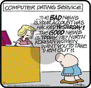 Ziggy on Saturday July 9, 2016 Comic Strip