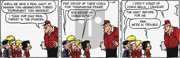 Cleats on Friday November 26, 2004 Comic Strip