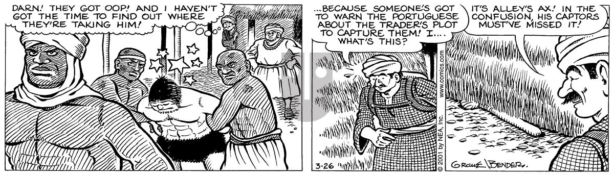 Alley Oop - Monday March 26, 2001 Comic Strip
