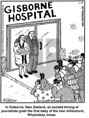 Close to Home on Monday January 3, 2000 Comic Strip