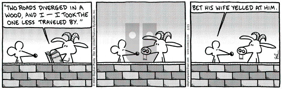 Pearls Before Swine - Saturday February 23, 2002 Comic Strip