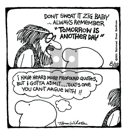 Ziggy - Wednesday August 23, 1972 Comic Strip
