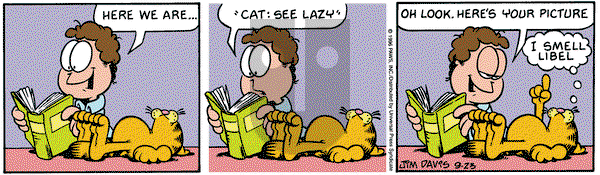 Garfield on Monday September 23, 1996 Comic Strip