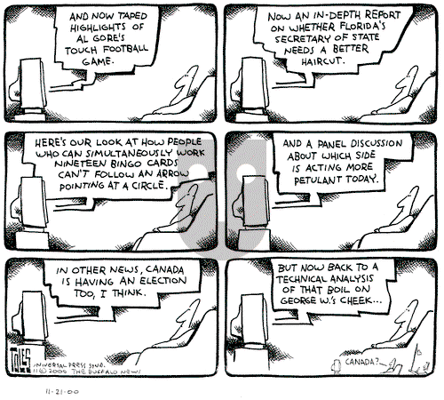 Tom Toles on Tuesday November 21, 2000 Comic Strip