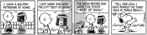 Peanuts on Saturday June 13, 1987 Comic Strip