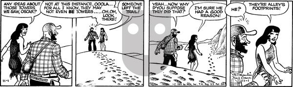 Alley Oop on Monday November 1, 1971 Comic Strip