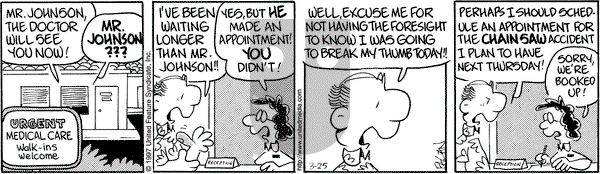 Drabble on Tuesday March 25, 1997 Comic Strip