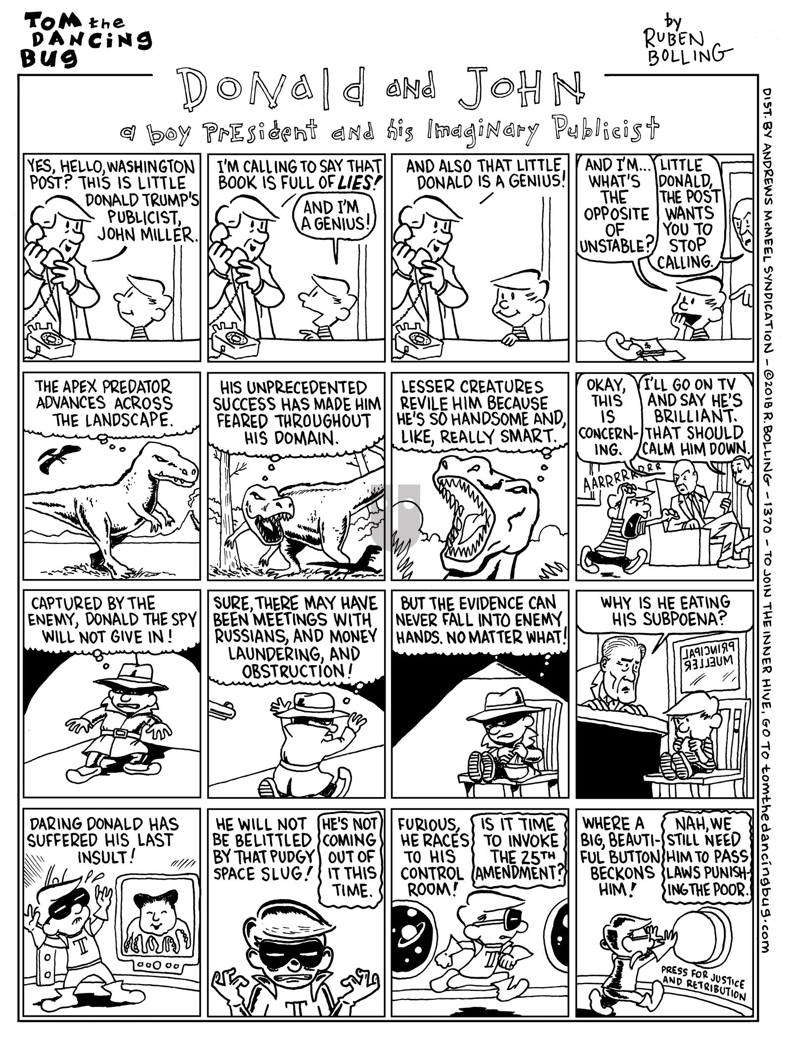 Tom the Dancing Bug - Monday January 8, 2018 Comic Strip