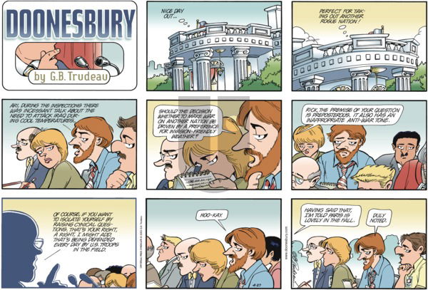 Doonesbury on Sunday April 27, 2003 Comic Strip