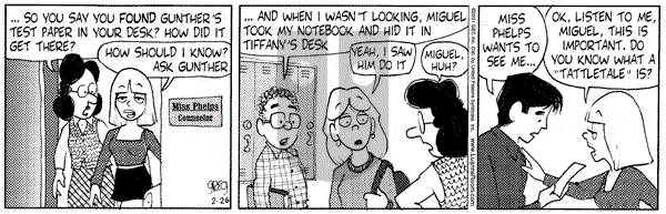 Luann on Monday February 26, 2001 Comic Strip