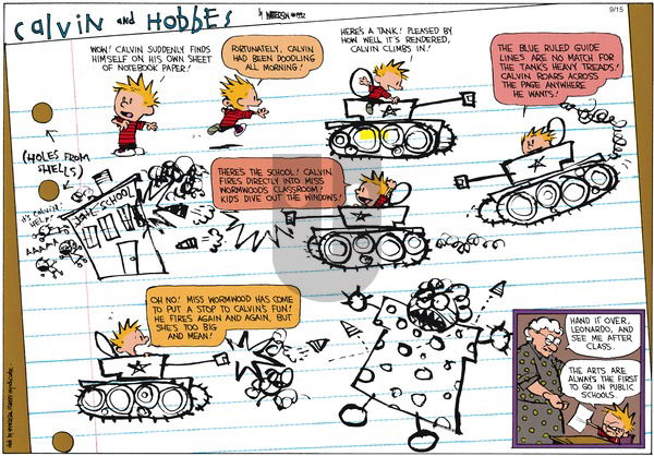 Calvin and Hobbes on Sunday November 1, 1992 Comic Strip