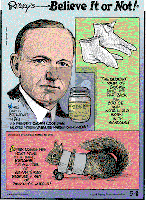 Ripley's Believe It or Not on Tuesday May 8, 2018 Comic Strip