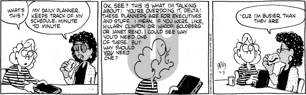 Luann on Wednesday November 3, 1993 Comic Strip