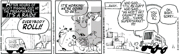Over the Hedge on Saturday January 27, 2001 Comic Strip