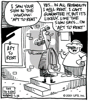 Reality Check on Wednesday March 28, 2001 Comic Strip