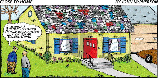 Close to Home on Sunday December 9, 2007 Comic Strip