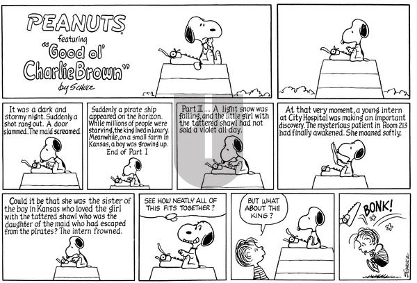 Peanuts on Sunday April 5, 1970 Comic Strip