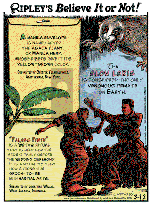 Ripley's Believe It or Not - Wednesday March 12, 2025 Comic Strip