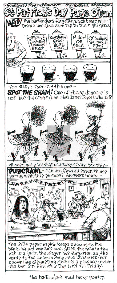 Richard's Poor Almanac on Monday March 16, 2015 Comic Strip