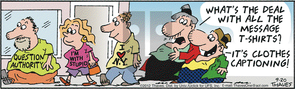 Frank and Ernest on Thursday September 20, 2012 Comic Strip