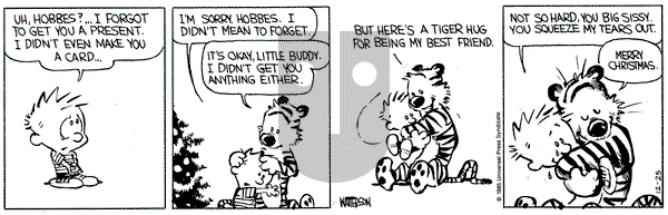 Calvin and Hobbes on Wednesday December 25, 1985 Comic Strip