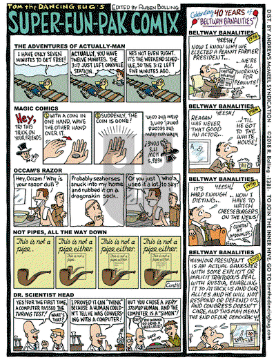 Tom the Dancing Bug on Monday March 26, 2018 Comic Strip