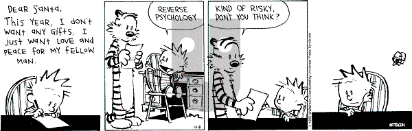 Calvin and Hobbes - Tuesday December 8, 1992 Comic Strip