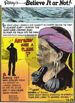 Ripley's Believe It or Not on Tuesday October 29, 2013 Comic Strip